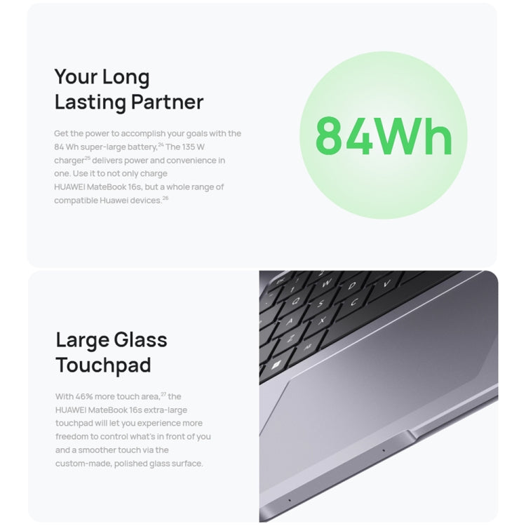 HUAWEI MateBook 16s Laptop, 16GB+1TB, 16 inch Touch Screen Windows 11 Home Chinese Version, Intel 12th Gen Core i9-12900H Integrated Graphics(Dark Grey)