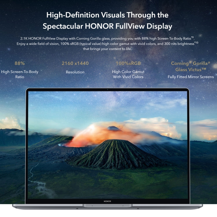 HONOR MagicBook 14 2022 Laptop, 16GB+512GB, 14 inch Windows 11 Home Chinese Version, Intel 12th Gen Core i5-12500H MX550 Discrete Graphics(Grey)