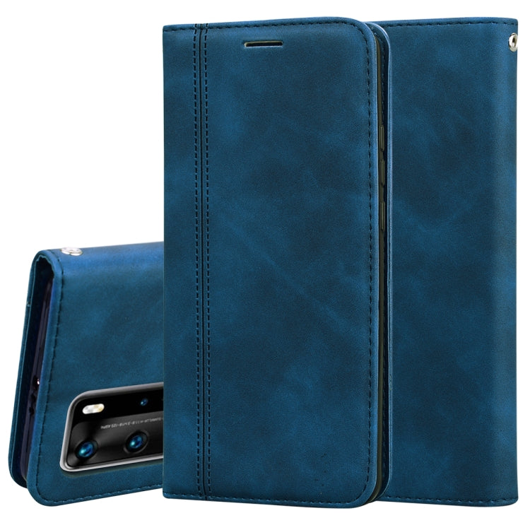 For Huawei P40 Pro Frosted Business Magnetic Horizontal Flip PU Leather Case with Holder & Card Slot & Lanyard