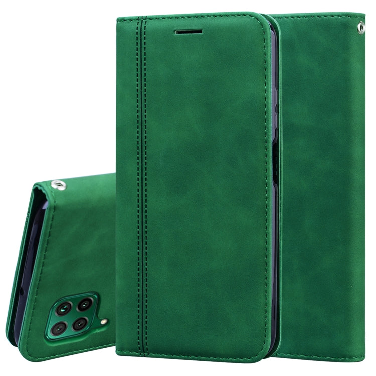 For Huawei P40 Lite Frosted Business Magnetic Horizontal Flip PU Leather Case with Holder & Card Slot & Lanyard