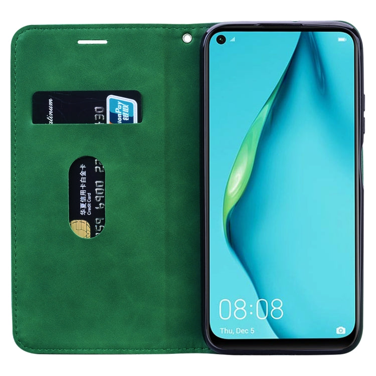 For Huawei P40 Lite Frosted Business Magnetic Horizontal Flip PU Leather Case with Holder & Card Slot & Lanyard