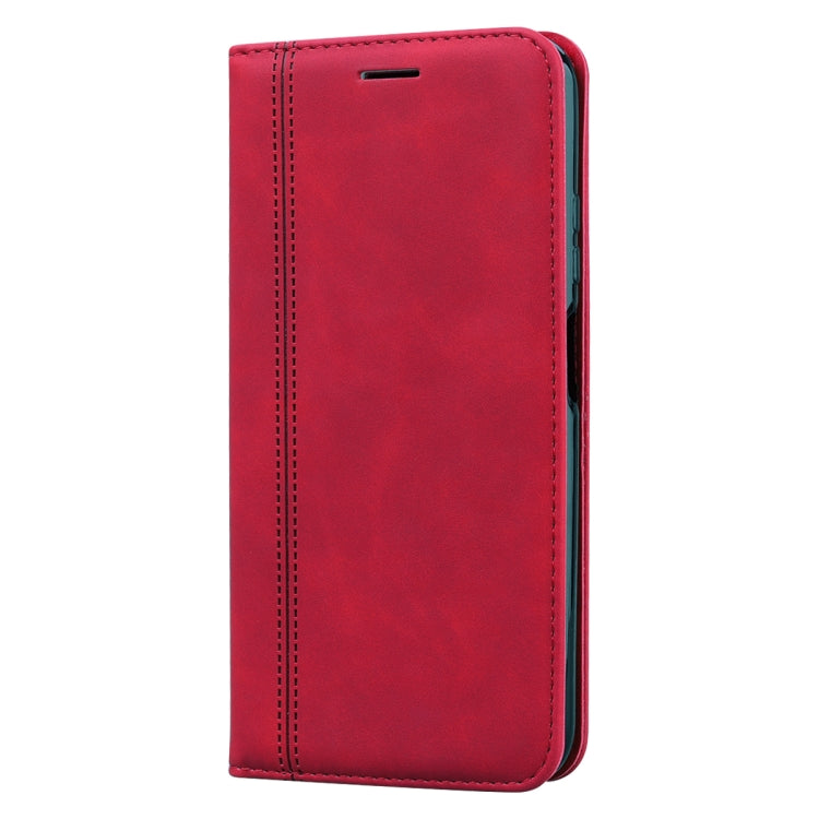 For Huawei P40 Lite Frosted Business Magnetic Horizontal Flip PU Leather Case with Holder & Card Slot & Lanyard