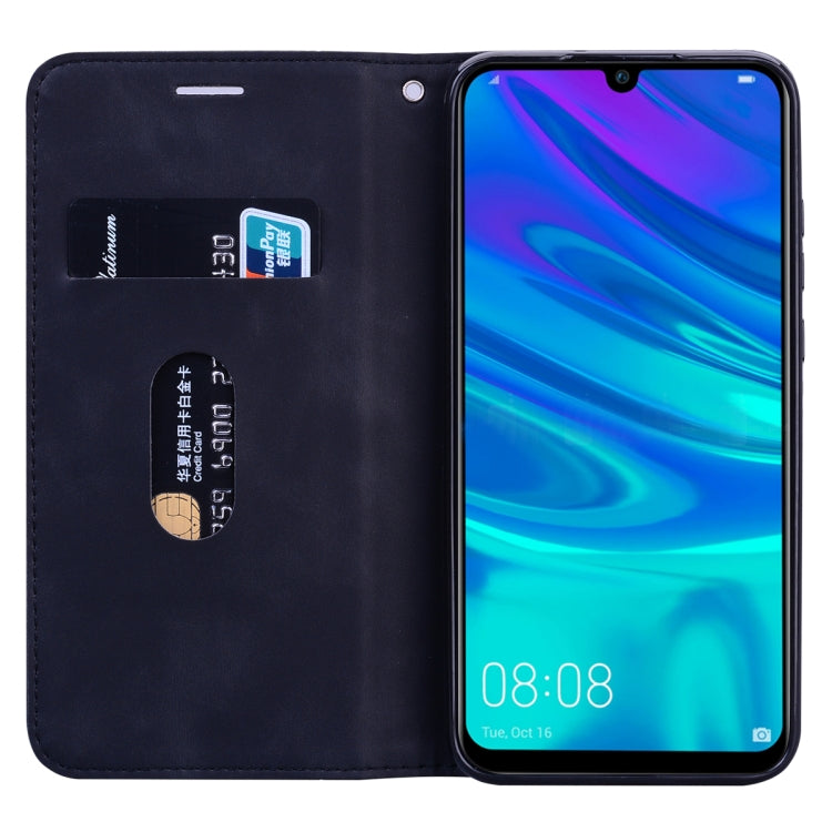 For Huawei P Smart 2019 Frosted Business Magnetic Horizontal Flip PU Leather Case with Holder & Card Slot & Lanyard