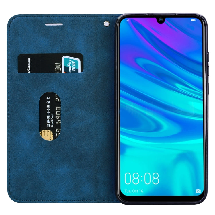 For Huawei P Smart 2019 Frosted Business Magnetic Horizontal Flip PU Leather Case with Holder & Card Slot & Lanyard