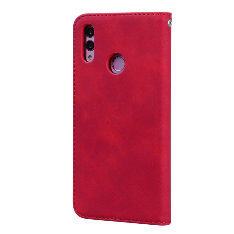 For Huawei P Smart 2019 Frosted Business Magnetic Horizontal Flip PU Leather Case with Holder & Card Slot & Lanyard