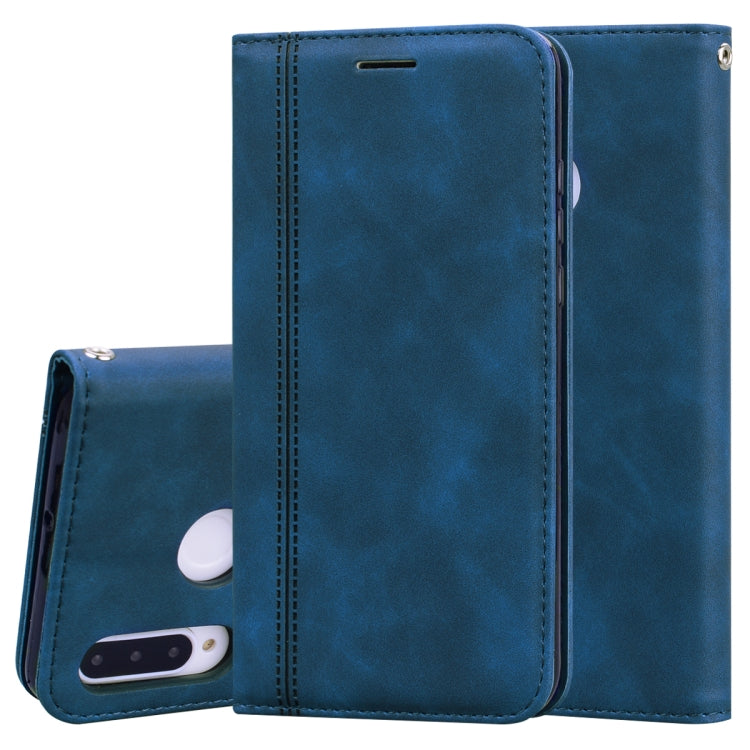 For Huawei P30 Lite Frosted Business Magnetic Horizontal Flip PU Leather Case with Holder & Card Slot & Lanyard