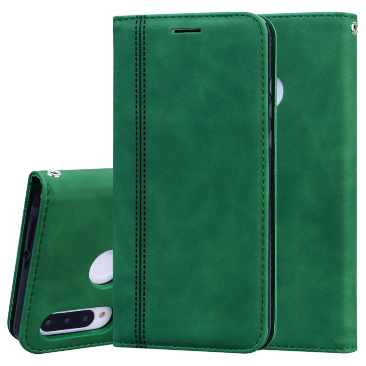 For Huawei P30 Lite Frosted Business Magnetic Horizontal Flip PU Leather Case with Holder & Card Slot & Lanyard