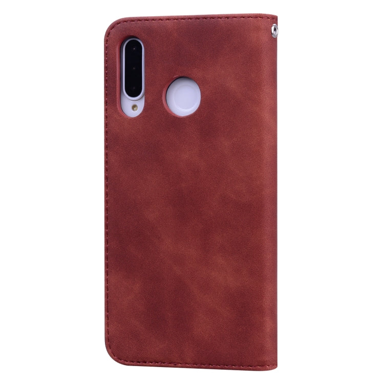 For Huawei P30 Lite Frosted Business Magnetic Horizontal Flip PU Leather Case with Holder & Card Slot & Lanyard