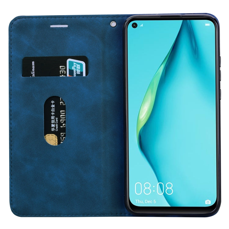 For Huawei P40 Lite E / Y7P Frosted Business Magnetic Horizontal Flip PU Leather Case with Holder & Card Slot & Lanyard