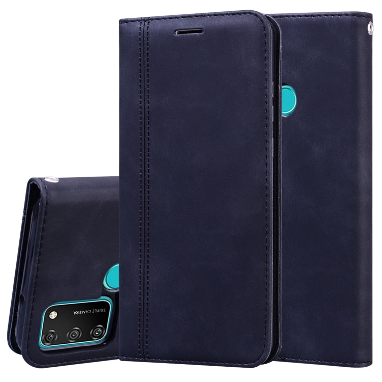 For Huawei Honor 9A Frosted Business Magnetic Horizontal Flip PU Leather Case with Holder & Card Slot & Lanyard