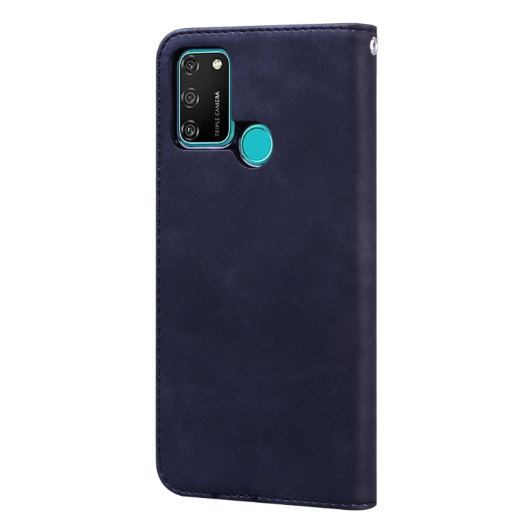 For Huawei Honor 9A Frosted Business Magnetic Horizontal Flip PU Leather Case with Holder & Card Slot & Lanyard