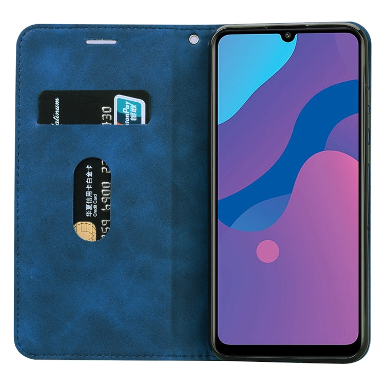 For Huawei Honor 9A Frosted Business Magnetic Horizontal Flip PU Leather Case with Holder & Card Slot & Lanyard