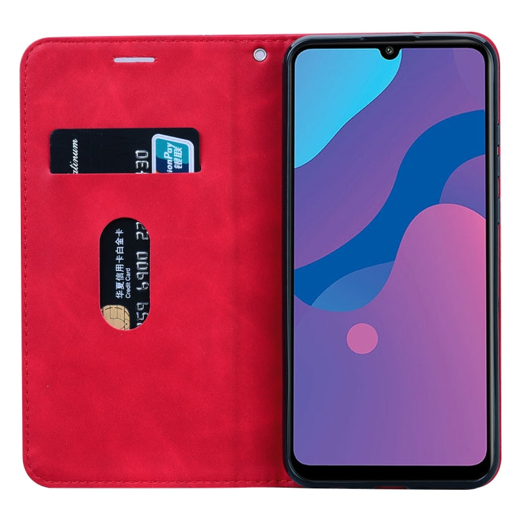 For Huawei Honor 9A Frosted Business Magnetic Horizontal Flip PU Leather Case with Holder & Card Slot & Lanyard