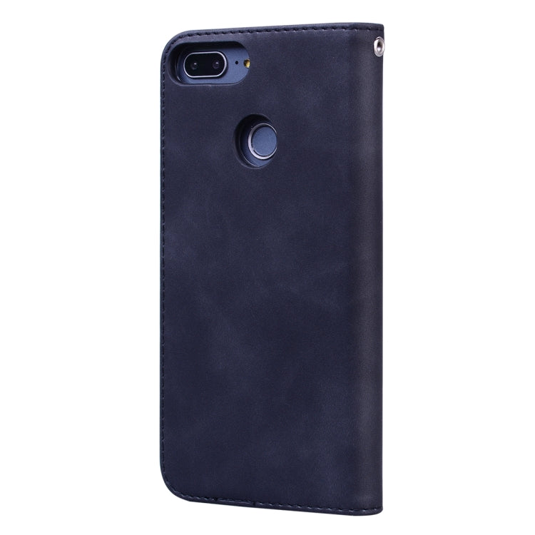 For Huawei Honor 9 Lite Frosted Business Magnetic Horizontal Flip PU Leather Case with Holder & Card Slot & Lanyard