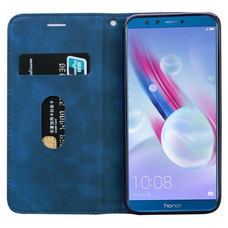 For Huawei Honor 9 Lite Frosted Business Magnetic Horizontal Flip PU Leather Case with Holder & Card Slot & Lanyard