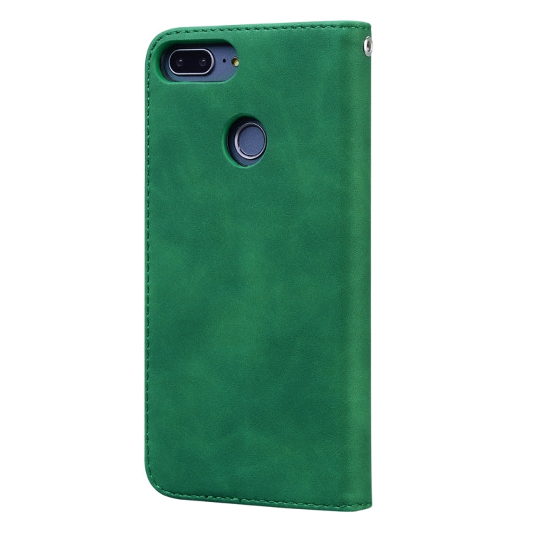 For Huawei Honor 9 Lite Frosted Business Magnetic Horizontal Flip PU Leather Case with Holder & Card Slot & Lanyard