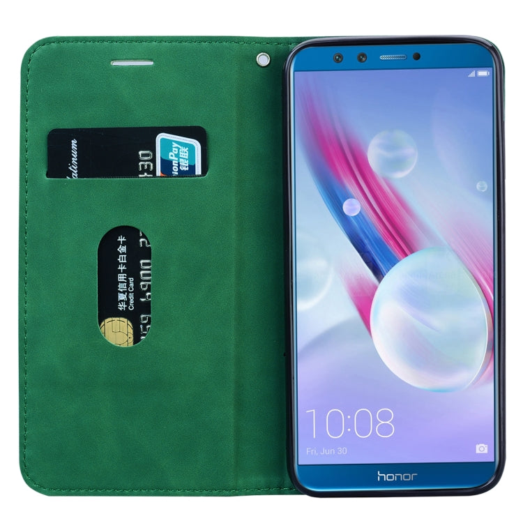 For Huawei Honor 9 Lite Frosted Business Magnetic Horizontal Flip PU Leather Case with Holder & Card Slot & Lanyard