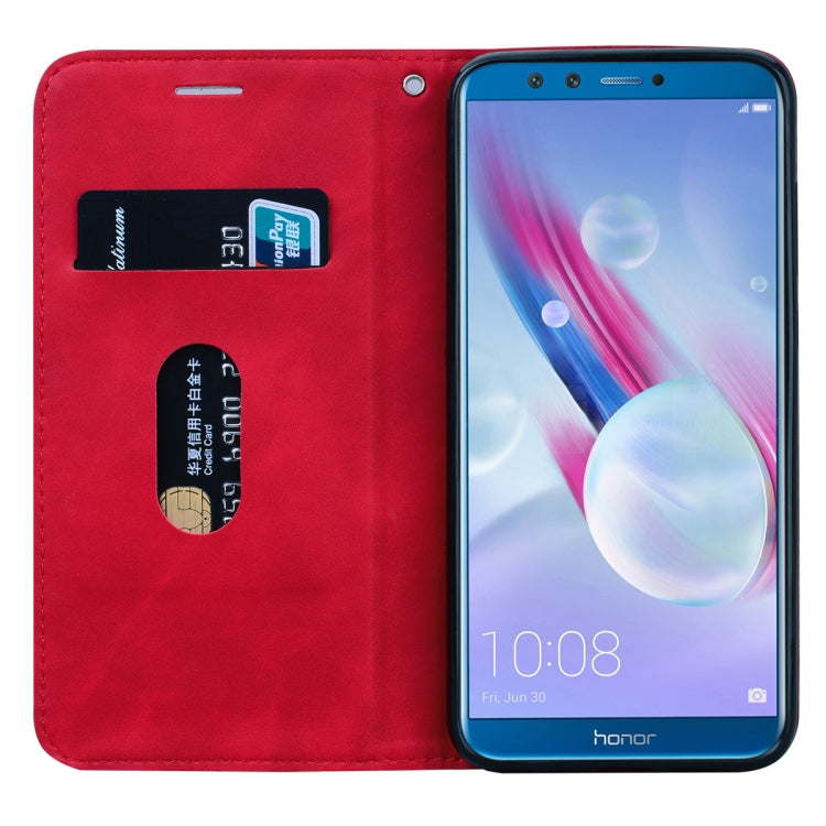For Huawei Honor 9 Lite Frosted Business Magnetic Horizontal Flip PU Leather Case with Holder & Card Slot & Lanyard