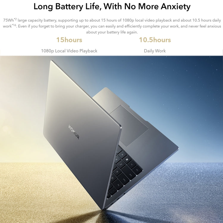 HONOR MagicBook 14 2022 Laptop, 16GB+512GB, 14 inch Windows 11 Home Chinese Version, Intel 12th Gen Core i5-12500H RTX2050 Discrete Graphics(Grey)