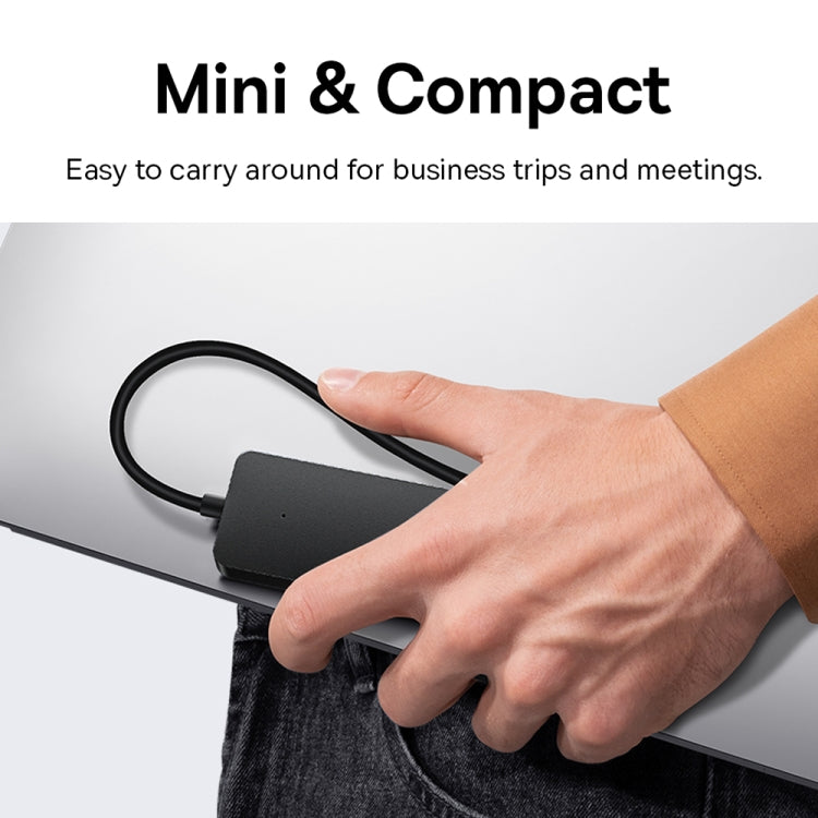 Baseus Ultra Joy Series 4 in 1 USB to USB3.0x4 HUB Adapter, Cable Length: