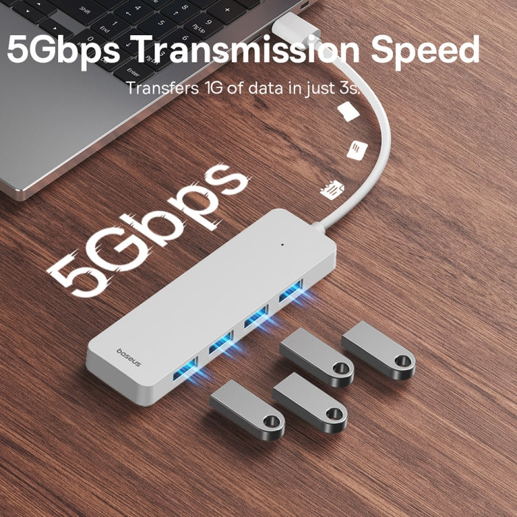 Baseus Ultra Joy Series 4 in 1 USB to USB3.0x4 HUB Adapter, Cable Length:
