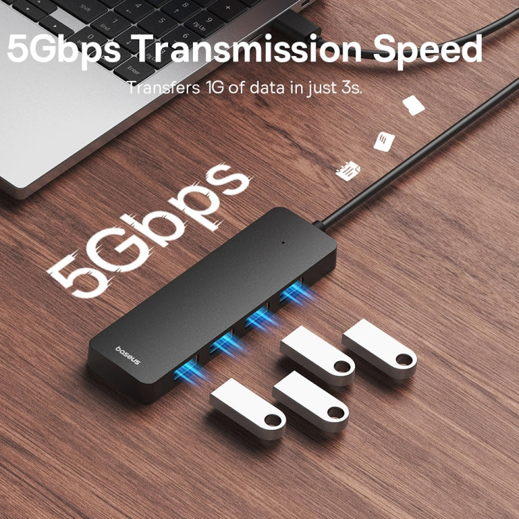 Baseus Ultra Joy Series 4 in 1 USB to USB3.0x4 HUB Adapter, Cable Length:
