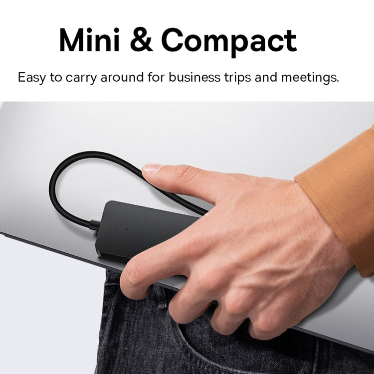 Baseus Ultra Joy Series 4 in 1 USB to USB3.0x4 HUB Adapter, Cable Length: