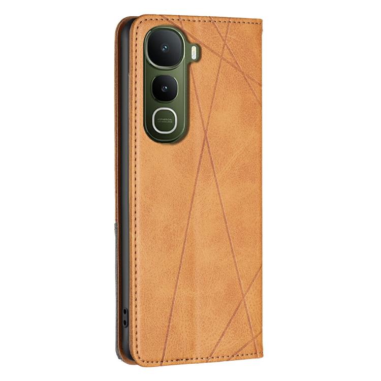 For vivo Y400 5G Global Rhombus Texture Magnetic Leather Phone Case