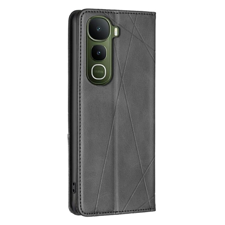 For vivo Y400 5G Global Rhombus Texture Magnetic Leather Phone Case