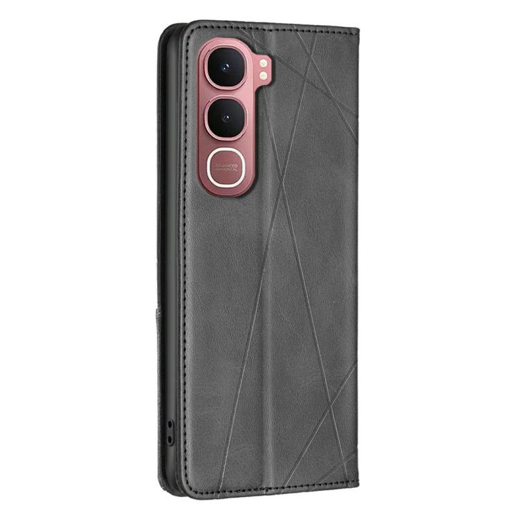 For vivo Y31 5G 2025 Rhombus Texture Magnetic Leather Phone Case