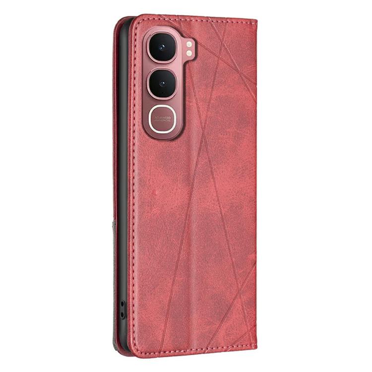 For vivo Y31 5G 2025 Rhombus Texture Magnetic Leather Phone Case