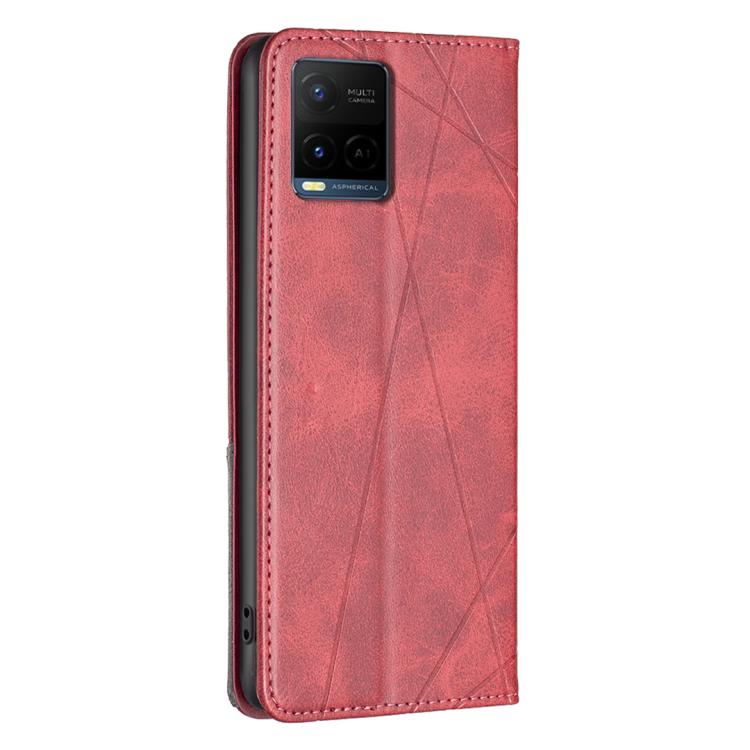 For vivo Y21 5G 2026 / Y05 4G Rhombus Texture Magnetic Leather Phone Case