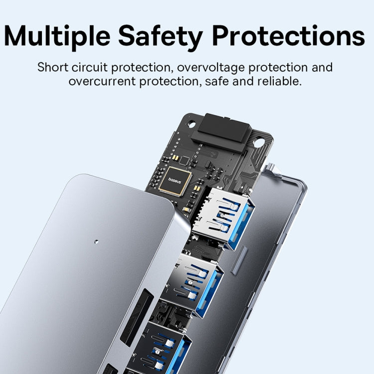 Baseus Ultra Joy Series 4 in 1 USB to USB3.0x4 HUB Adapter, Cable Length: 15cm(Space Grey)