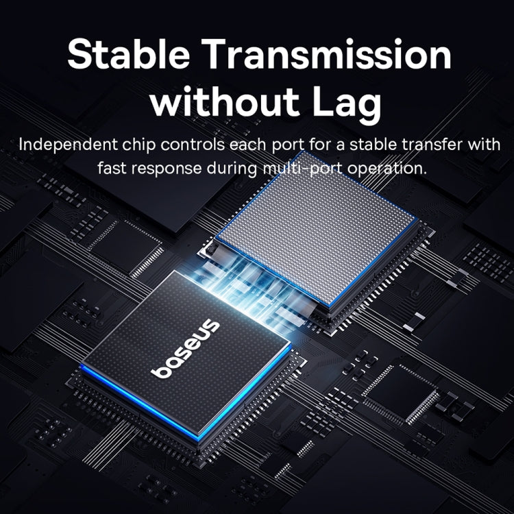 Baseus Ultra Joy Series 5 in 1 USB-C / Type-C to USB3.0x4+PDx1 HUB Adapter(Space Grey)