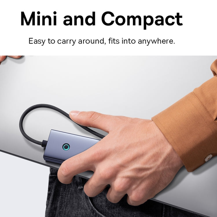 Baseus Ultra Joy Series 5 in 1 USB-C / Type-C to USB3.0x4+PDx1 HUB Adapter(Space Grey)