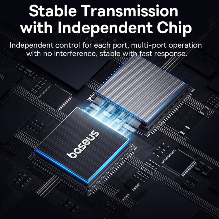 Baseus Portal Joy Series 4 in 1 USB3.0x3+RJ45x1 HUB Adapter, Interface:USB
