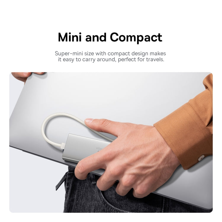 Baseus Portal Joy Series 4 in 1 USB3.0x3+RJ45x1 HUB Adapter, Interface:USB