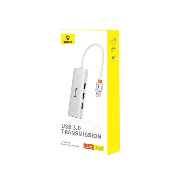 Baseus Portal Joy Series 4 in 1 USB3.0x3+RJ45x1 HUB Adapter, Interface:USB