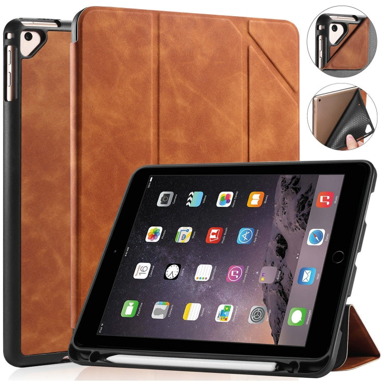 For iPad 9.7 inch DG.MING See Series Horizontal Flip Leather Case with Holder & Pen Holder