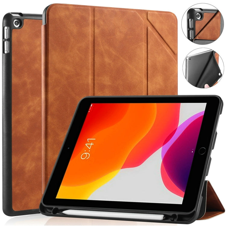 For iPad 10.2 2021 / 2020 / 2019 DG.MING See Series Horizontal Flip Leather Case with Holder & Pen Holder