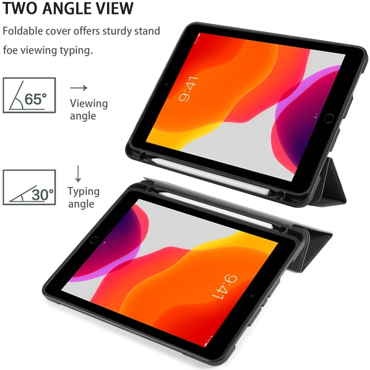 For iPad 10.2 2021 / 2020 / 2019 DG.MING See Series Horizontal Flip Leather Case with Holder & Pen Holder