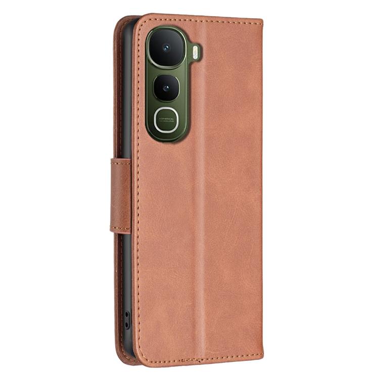 For vivo Y400 5G Global Lambskin Texture Pure Color Flip Leather Phone Case