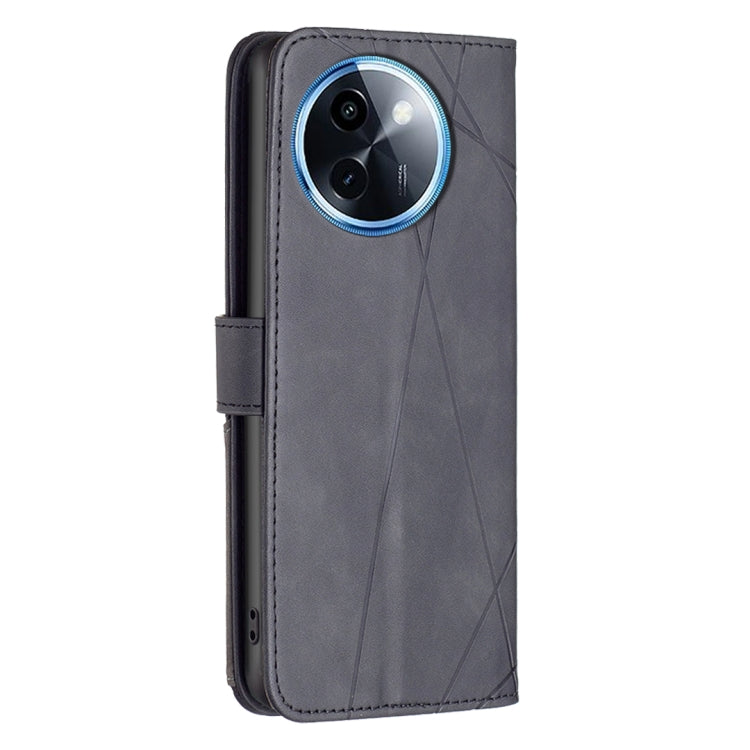 For vivo Y200i 5G / Y38 5G Magnetic Buckle Rhombus Texture Leather Phone Case