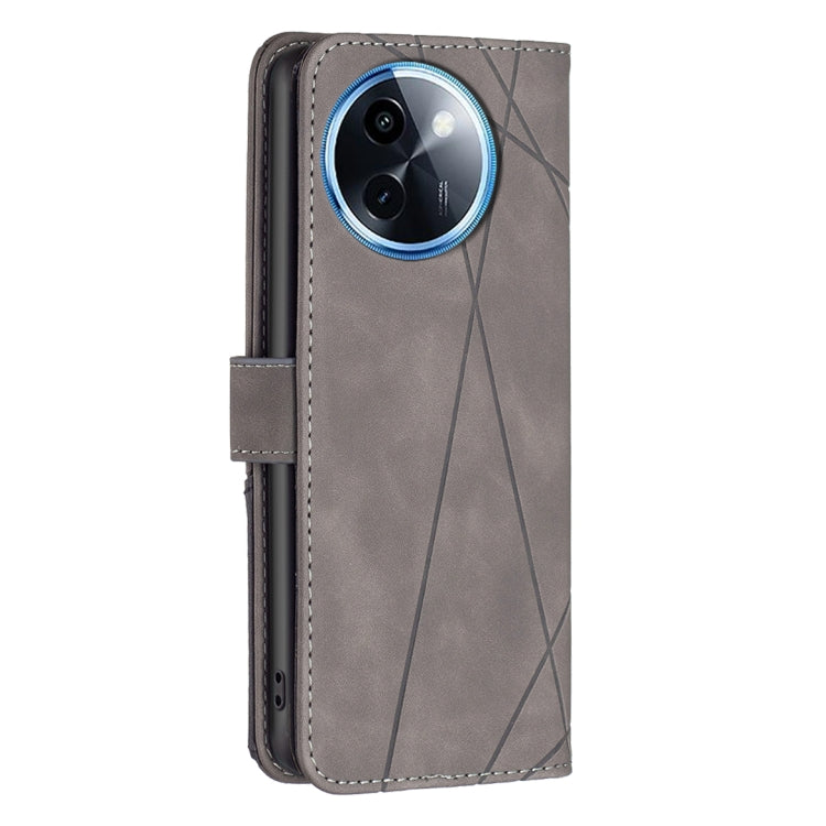 For vivo Y200i 5G / Y38 5G Magnetic Buckle Rhombus Texture Leather Phone Case