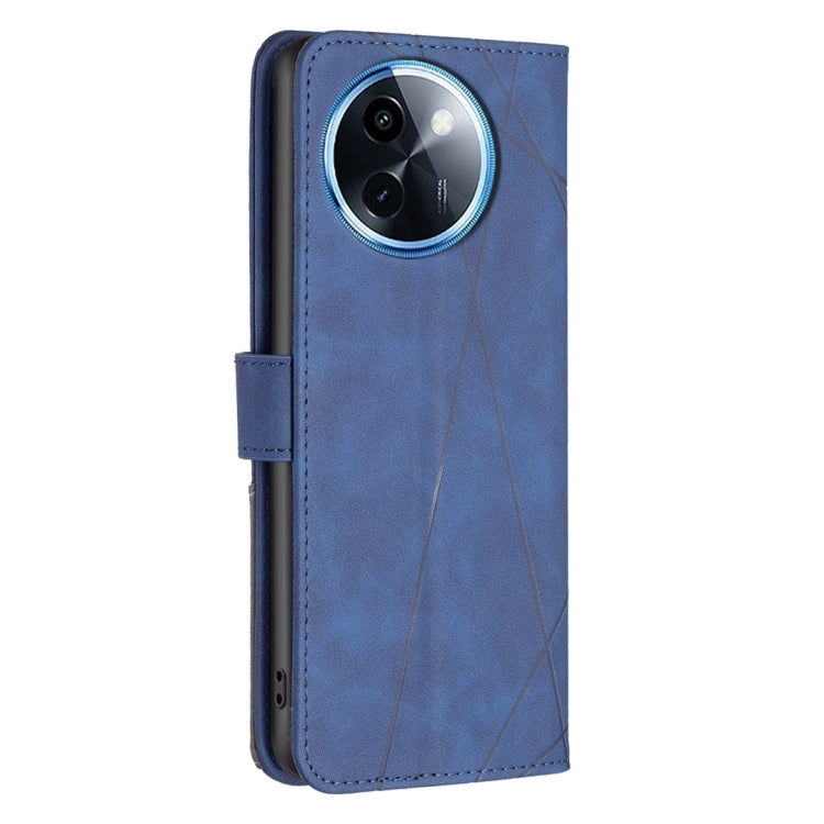 For vivo Y200i 5G / Y38 5G Magnetic Buckle Rhombus Texture Leather Phone Case