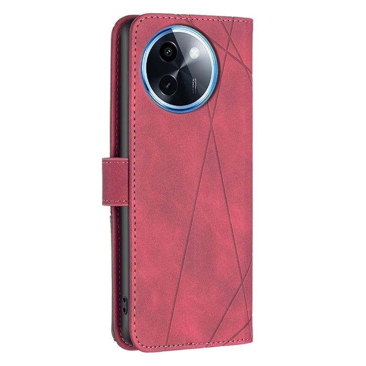 For vivo Y200i 5G / Y38 5G Magnetic Buckle Rhombus Texture Leather Phone Case