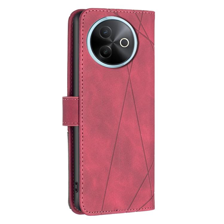 For vivo Y39 5G Magnetic Buckle Rhombus Texture Leather Phone Case