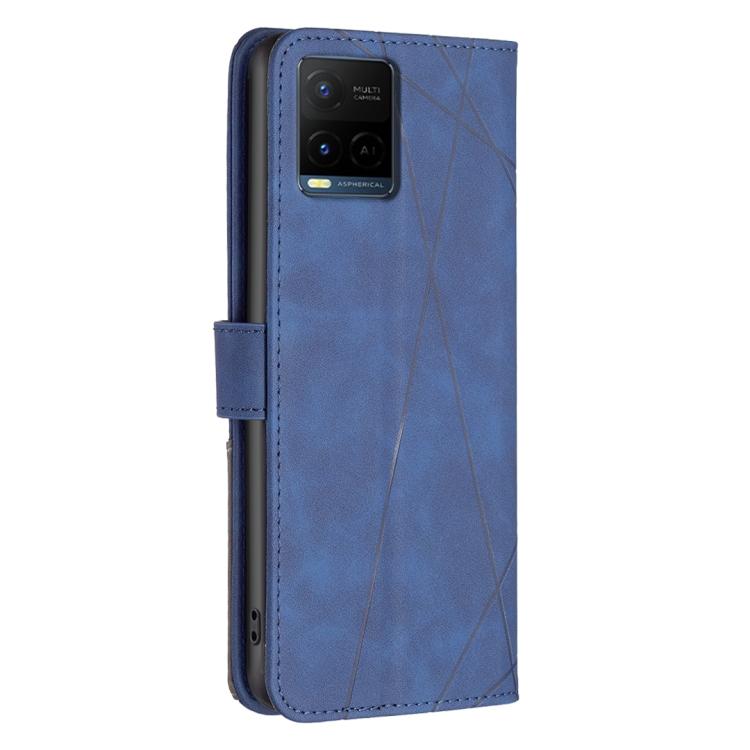 For vivo Y21 5G 2026 / Y05 4G Magnetic Buckle Rhombus Texture Leather Phone Case