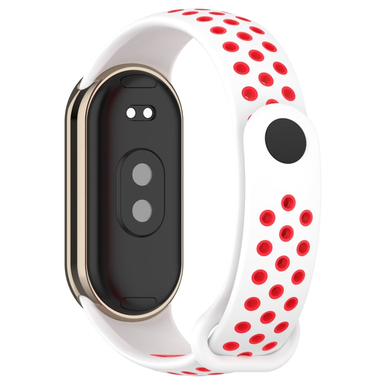 For Xiaomi Mi Band 8 Two Color Nail Buckle Silicone Watch Band