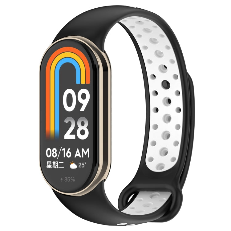 For Xiaomi Mi Band 8 Two Color Nail Buckle Silicone Watch Band